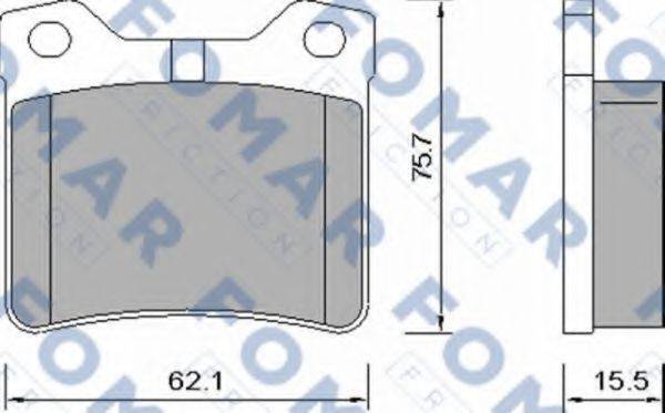 FOMAR FRICTION FO638681 Комплект гальмівних колодок, дискове гальмо