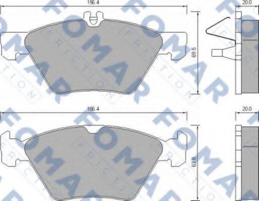 FOMAR FRICTION FO639081 Комплект гальмівних колодок, дискове гальмо