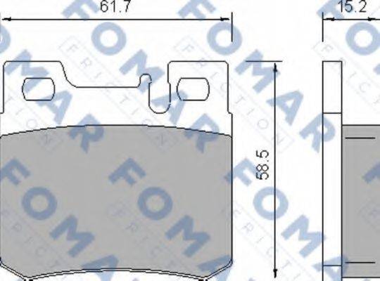 FOMAR FRICTION FO639281 Комплект гальмівних колодок, дискове гальмо