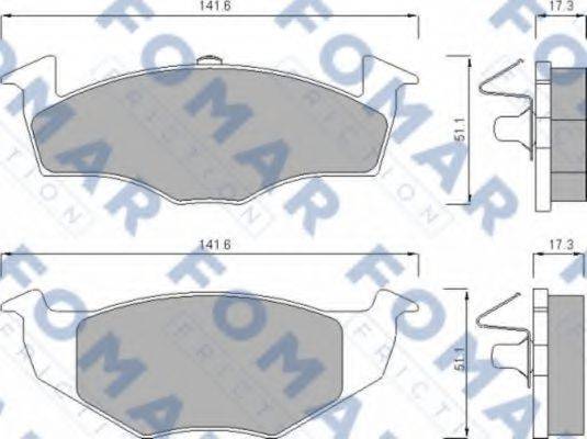 FOMAR FRICTION FO643081 Комплект гальмівних колодок, дискове гальмо