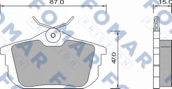 FOMAR FRICTION FO647381 Комплект гальмівних колодок, дискове гальмо