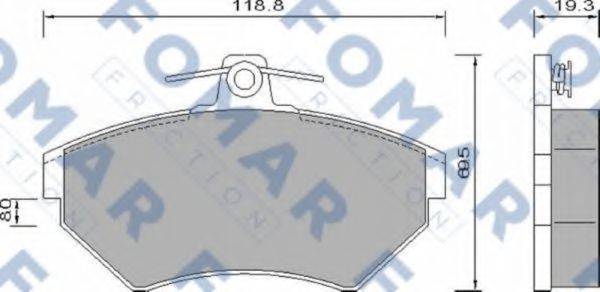 FOMAR FRICTION FO647681 Комплект гальмівних колодок, дискове гальмо