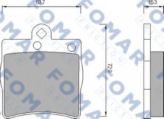 FOMAR FRICTION FO653581 Комплект гальмівних колодок, дискове гальмо