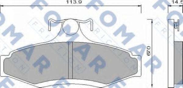 FOMAR FRICTION FO666181 Комплект гальмівних колодок, дискове гальмо