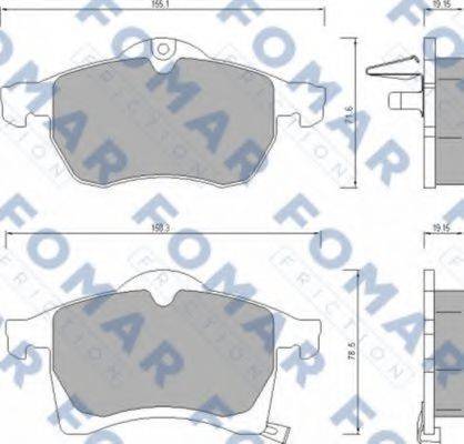 FOMAR FRICTION FO666681 Комплект гальмівних колодок, дискове гальмо