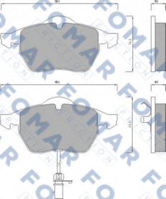 FOMAR FRICTION FO668681 Комплект гальмівних колодок, дискове гальмо