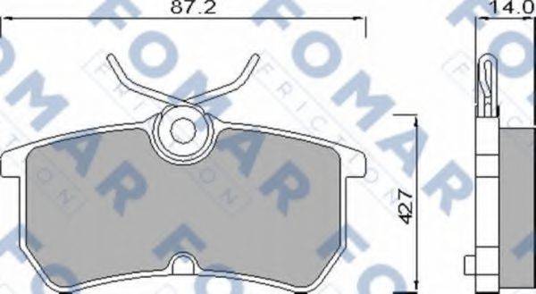 FOMAR FRICTION FO668781 Комплект гальмівних колодок, дискове гальмо