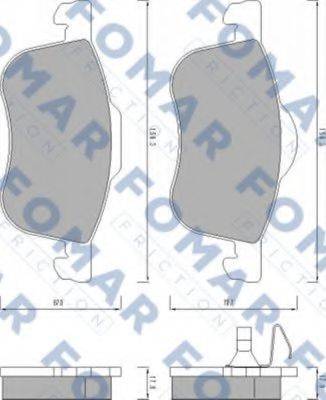 FOMAR FRICTION FO673481 Комплект гальмівних колодок, дискове гальмо