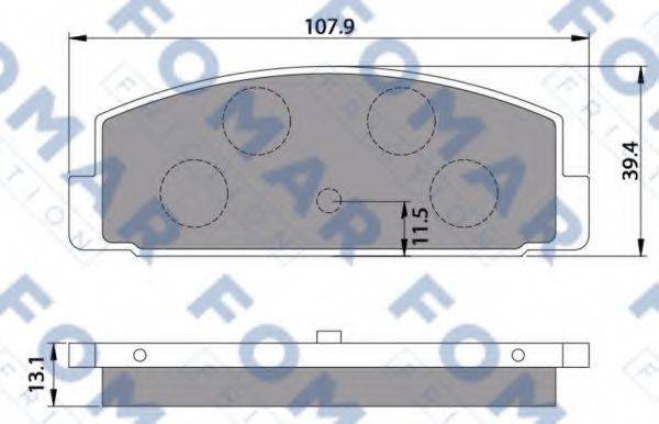 FOMAR FRICTION FO680181 Комплект гальмівних колодок, дискове гальмо