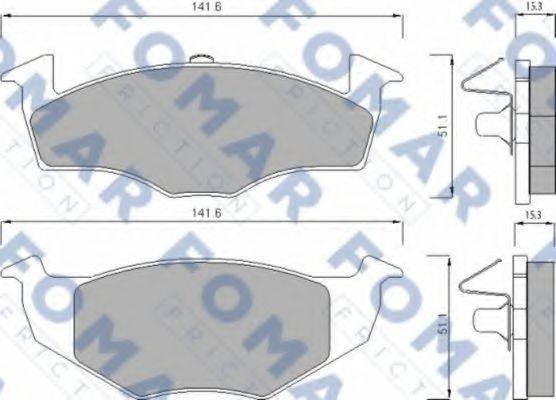 FOMAR FRICTION FO682581 Комплект гальмівних колодок, дискове гальмо