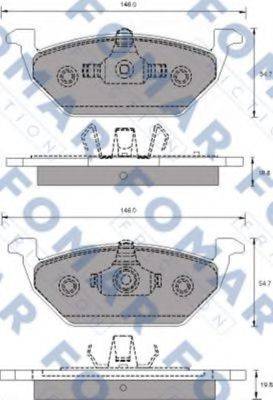 FOMAR FRICTION FO687681 Комплект гальмівних колодок, дискове гальмо