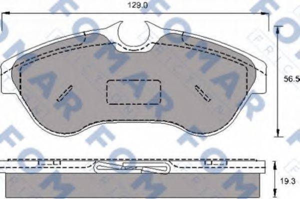 FOMAR FRICTION FO693681 Комплект гальмівних колодок, дискове гальмо