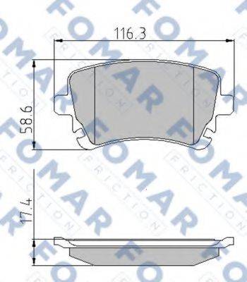 FOMAR FRICTION FO815281 Комплект гальмівних колодок, дискове гальмо