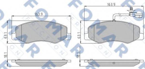 FOMAR FRICTION FO898281 Комплект гальмівних колодок, дискове гальмо