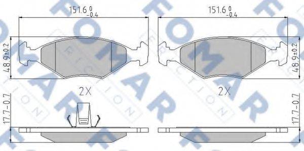 FOMAR FRICTION FO913881 Комплект гальмівних колодок, дискове гальмо