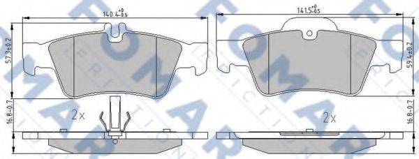 FOMAR FRICTION FO914481 Комплект гальмівних колодок, дискове гальмо