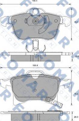 FOMAR FRICTION FO918881 Комплект гальмівних колодок, дискове гальмо