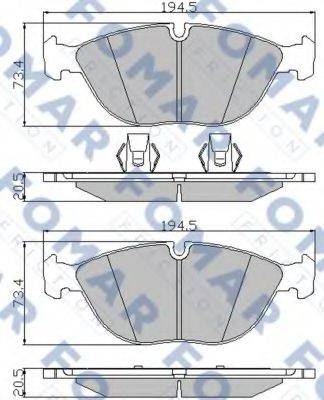 FOMAR FRICTION FO922281 Комплект гальмівних колодок, дискове гальмо