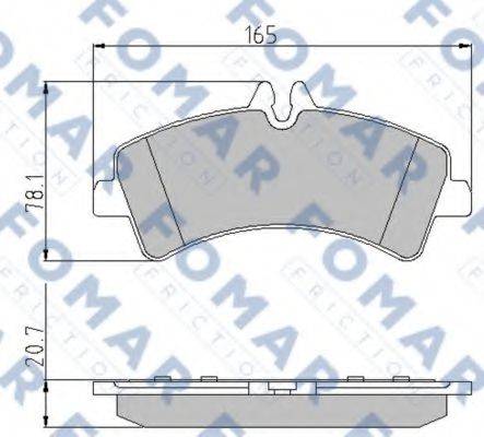 FOMAR FRICTION FO923681 Комплект гальмівних колодок, дискове гальмо