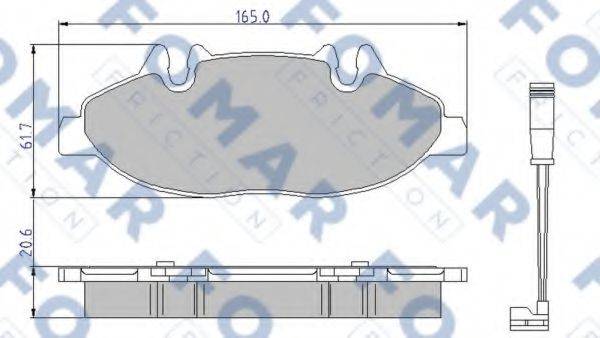 FOMAR FRICTION FO923781 Комплект гальмівних колодок, дискове гальмо