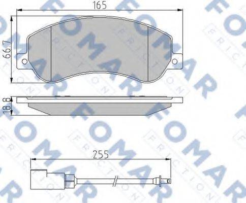 FOMAR FRICTION FO925081 Комплект гальмівних колодок, дискове гальмо