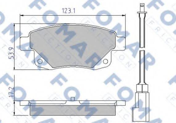 FOMAR FRICTION FO925281 Комплект гальмівних колодок, дискове гальмо