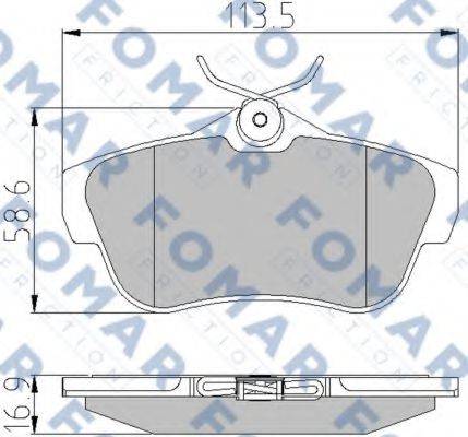 FOMAR FRICTION FO930381 Комплект гальмівних колодок, дискове гальмо