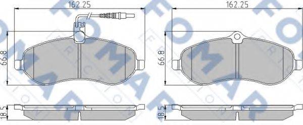 FOMAR FRICTION FO931081 Комплект гальмівних колодок, дискове гальмо