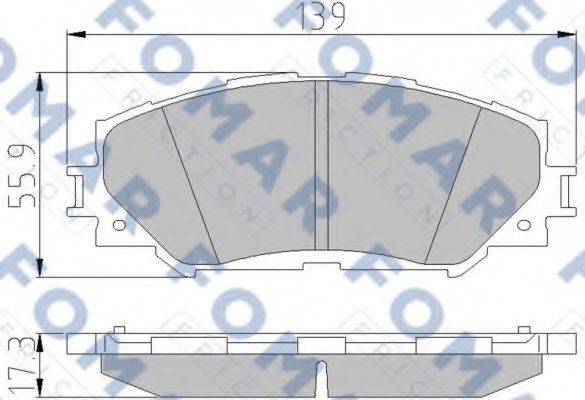 FOMAR FRICTION FO932781 Комплект гальмівних колодок, дискове гальмо