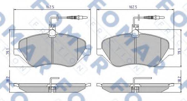 FOMAR FRICTION FO934981 Комплект гальмівних колодок, дискове гальмо