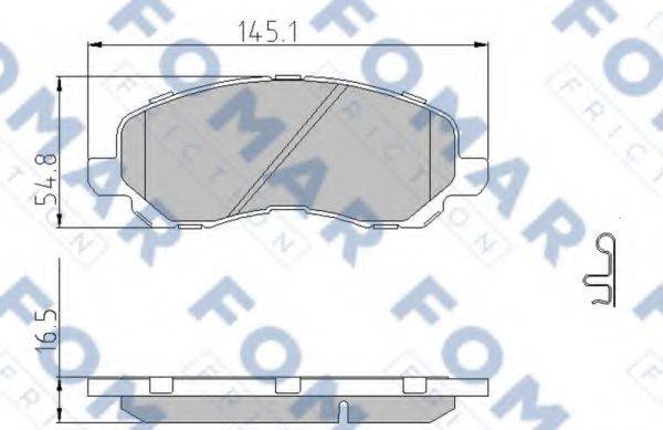 FOMAR FRICTION FO935881 Комплект гальмівних колодок, дискове гальмо