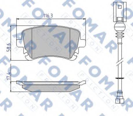 FOMAR FRICTION FO936681 Комплект гальмівних колодок, дискове гальмо