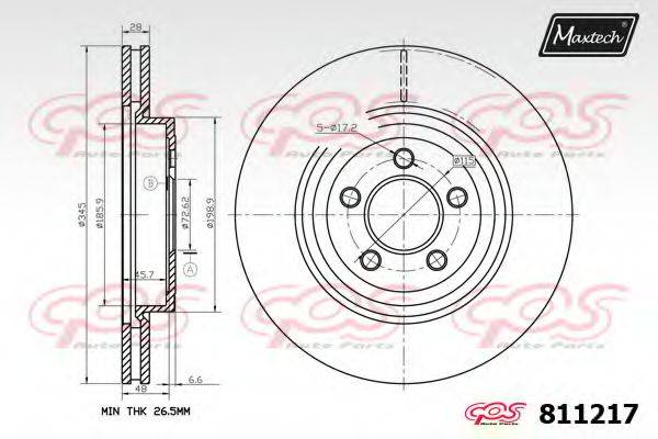 MAXTECH 8112176060 гальмівний диск