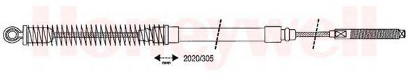 BENDIX 431249B Трос, стоянкова гальмівна система