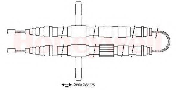 BENDIX 432020B Трос, стоянкова гальмівна система