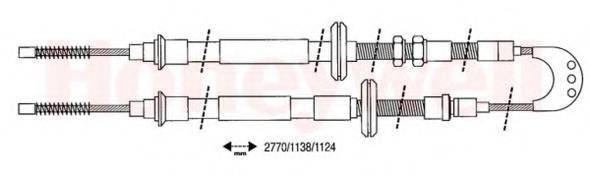 BENDIX 432180B Трос, стоянкова гальмівна система