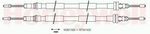 BENDIX 433005B Трос, стоянкова гальмівна система