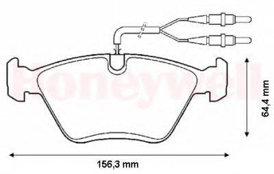 BENDIX 571420B Комплект гальмівних колодок, дискове гальмо