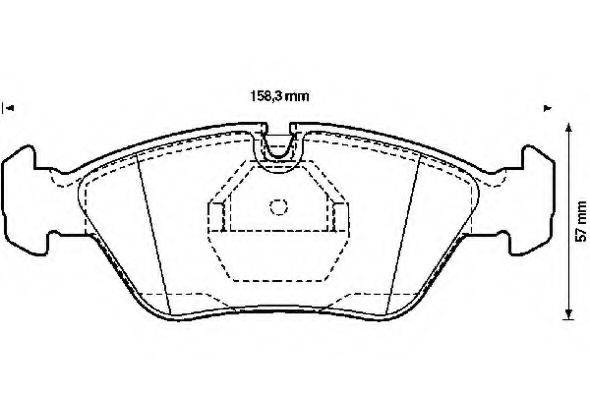 BENDIX 571529B Комплект гальмівних колодок, дискове гальмо