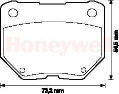 BENDIX 572110B Комплект гальмівних колодок, дискове гальмо