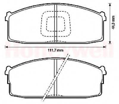 BENDIX 572232B Комплект гальмівних колодок, дискове гальмо