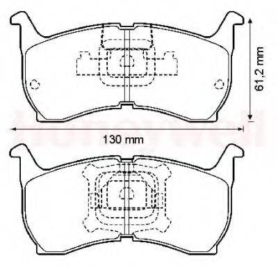 BENDIX 572320B Комплект гальмівних колодок, дискове гальмо