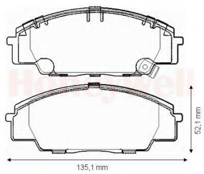 BENDIX 572432B Комплект гальмівних колодок, дискове гальмо