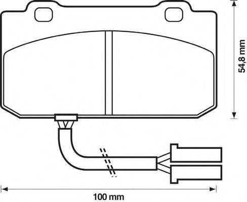 BENDIX 571461B Комплект гальмівних колодок, дискове гальмо