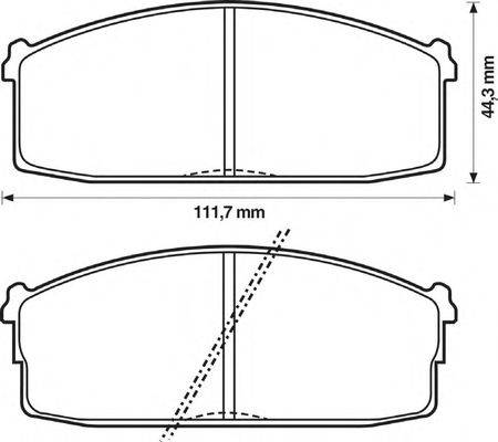 BENDIX 572230B Комплект гальмівних колодок, дискове гальмо