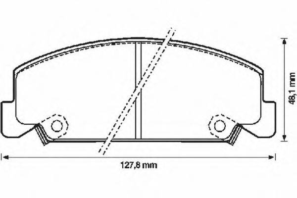 BENDIX 572284B Комплект гальмівних колодок, дискове гальмо