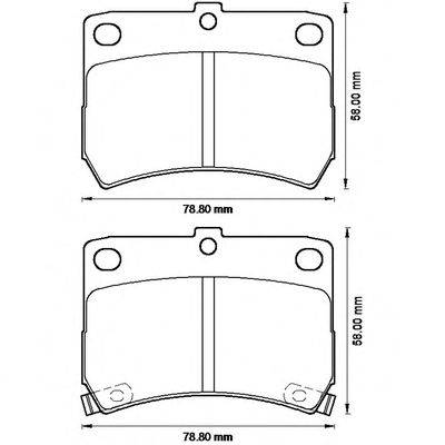 BENDIX 572552B Комплект гальмівних колодок, дискове гальмо