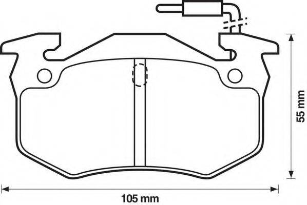 BENDIX 571302B Комплект гальмівних колодок, дискове гальмо