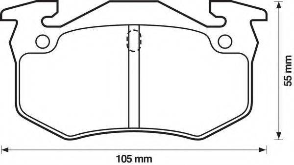 BENDIX 571334B Комплект гальмівних колодок, дискове гальмо