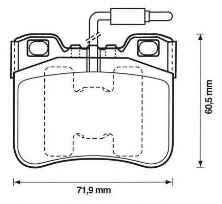 BENDIX 571367B Комплект гальмівних колодок, дискове гальмо